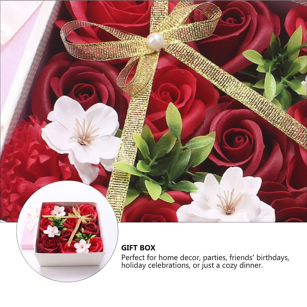 

1 pc Home Decoration Flower Box Holiday Party Artificial Flower For Valentine'S Day'S Gift Mother'S Gift Box Day