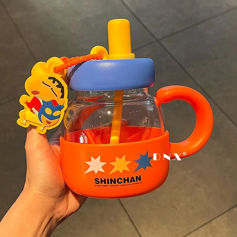 

Anime New Crayon Shin Chan Straw Glass Water Cup Cute Cartoon Couple Coffee Cups Household Straw Cup Birthday Gift Birthday Gift
