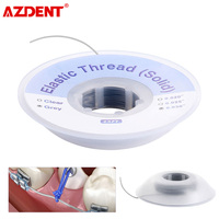 AZDENT Dental Ortho Elastic Thread Traction Ligature Power Tube Orthodontic Solid 0.020/0.025/0.030 25 Feet/Roll