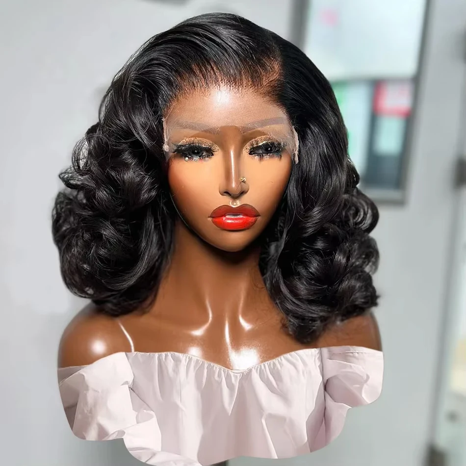 Short Bob Body Wave Transparent 13x4 13x6 Lace Front Human Hair Wigs Lace Frontal 5x5 Closure Brazilian Remy Hair Wig