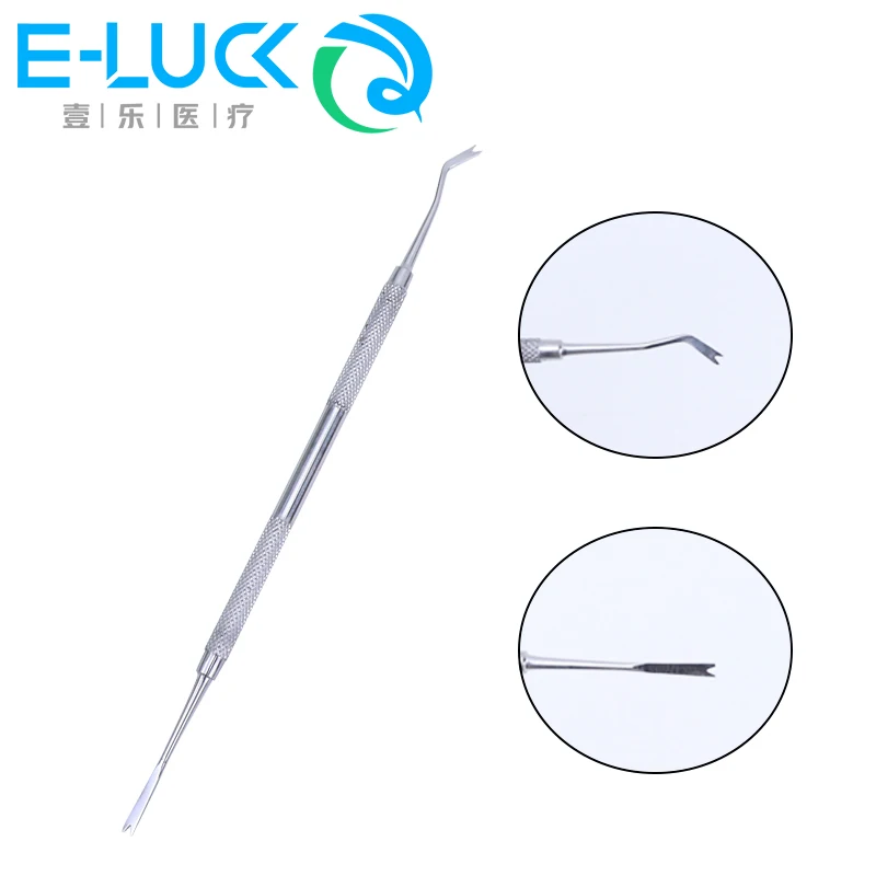 1Pc Dnetal Orthodontische Double Ended Ligatuur Directeur Gebogen Met Scaler Fijne Smalle Tandarts Lab Tool