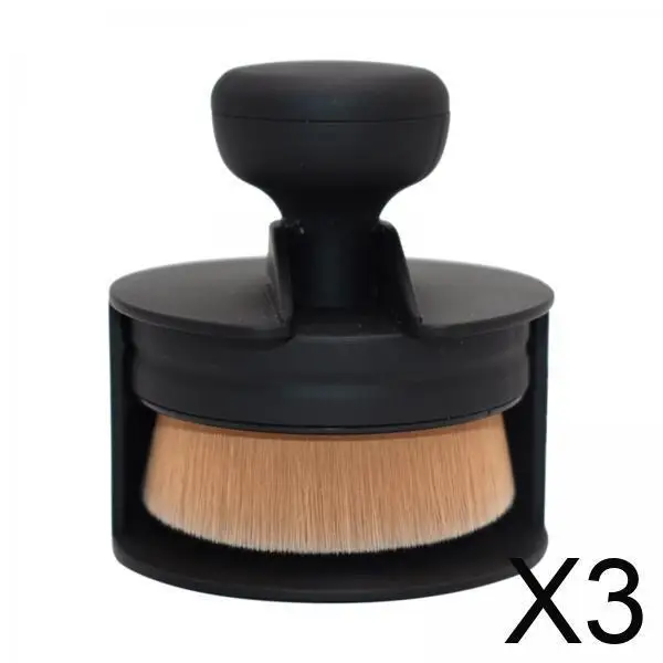 Conjunto de pincéis de maquiagem, base portátil, cabo ergonômico, cerdas de fibra natural, blush facial e pó para uso cosmético