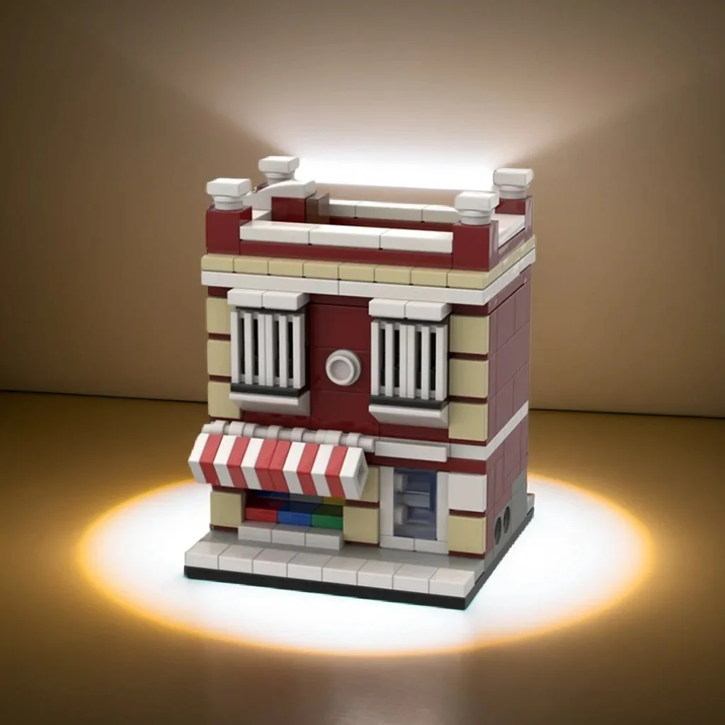 

289Pcs Mini Modular Bookstore MOC Small Book Shop with Bookshelves & Cashier Education Building diy Blocks Birthday Toys Gift