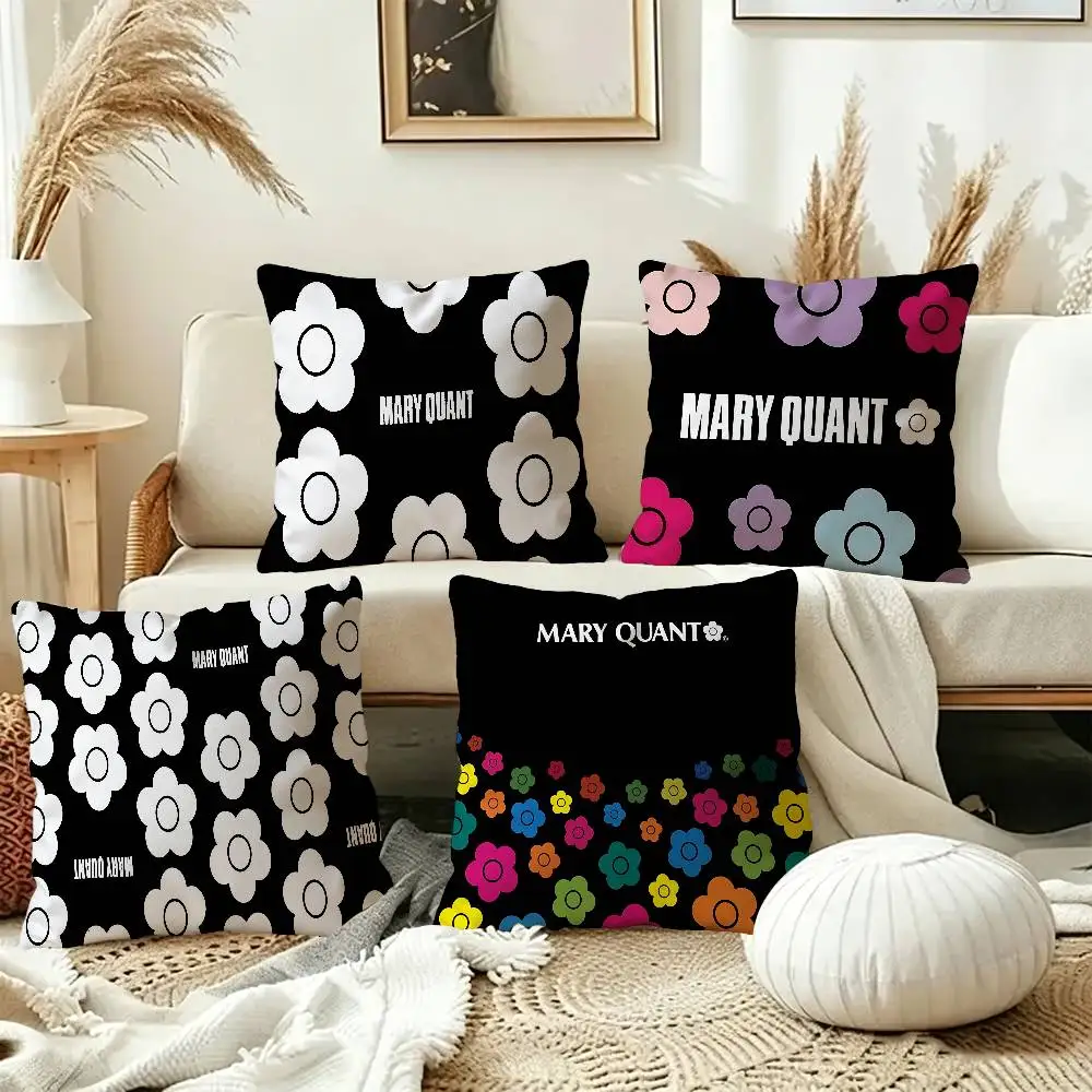 Fashion M-Mary-Q-Quant White Personalized Pillow Cover Kids Bedroom Wild Party Decor Pillowcase kid Birthday shower Gift