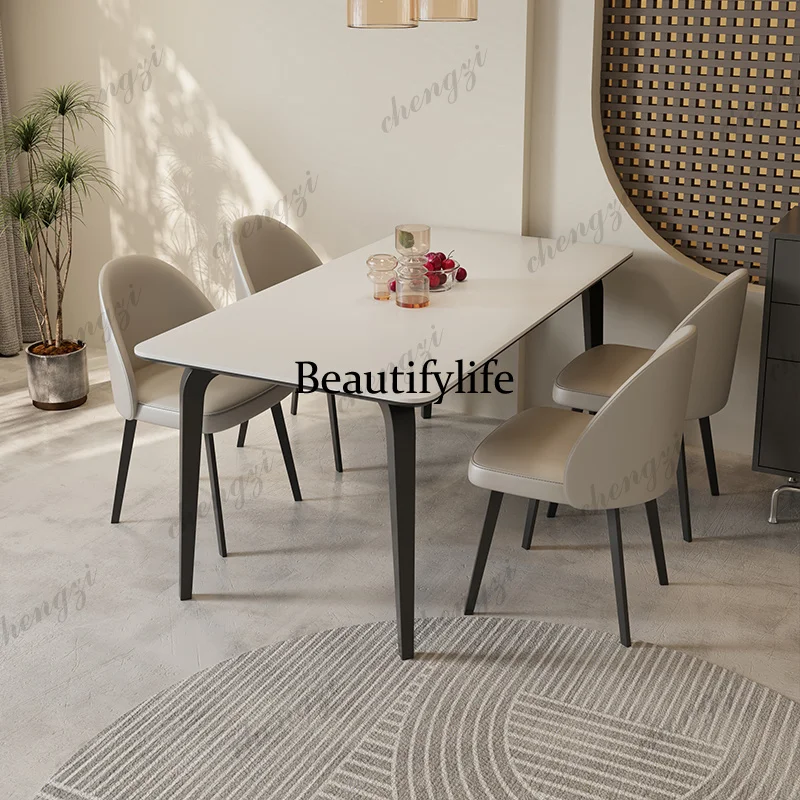 

Rectangle Modern Dining Tables Luxury Vintage Nordic Minimalist Dining Tables Storage Extensio Mesas Pegables Portatil Furniture