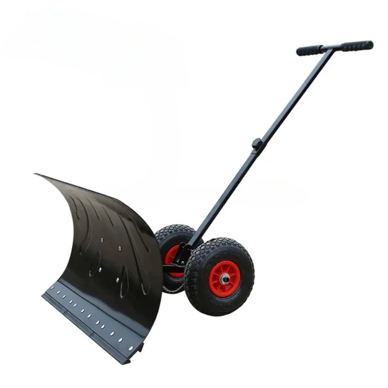 plow snow shovel snow pusher with wheels