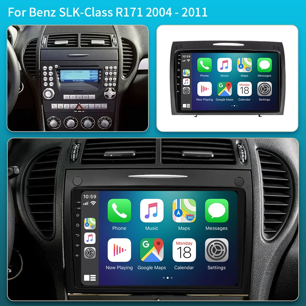 Android 16 Car Radio For Mercedes Benz SLK class R171 SLK200 SLK280 SLK300 2000-2011 GPS Navigation Multimedia Player Stereo DSP