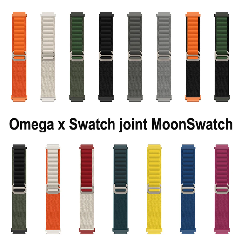 Alpine Armband für Omega X Joint MoonSwatch Band 20 mm Uhrenarmband Nylon Correa Gürtel für Omega X Joint MoonSwatch Zubehör