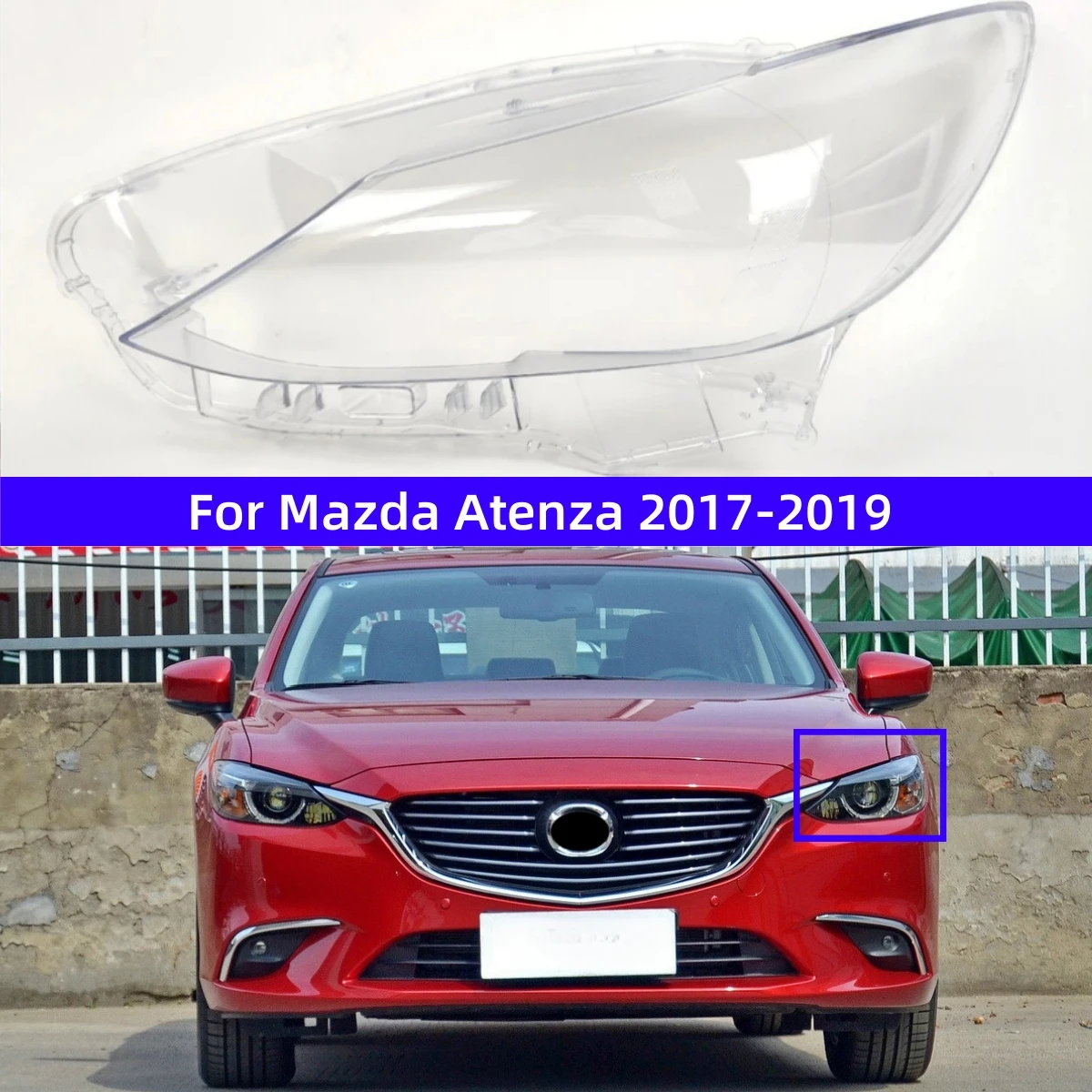 

For Mazda Atenza 2017 2018 2019 Articulos Para Autos Replace A Transparent PC Car Lights Shell Dust Cover For Headlights
