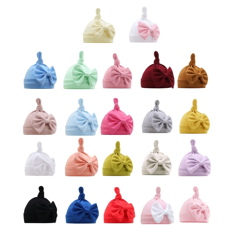 

Toddler Newborn Baby Warm Knot Bows Bows Hat Boys and Girls Beanie Caps