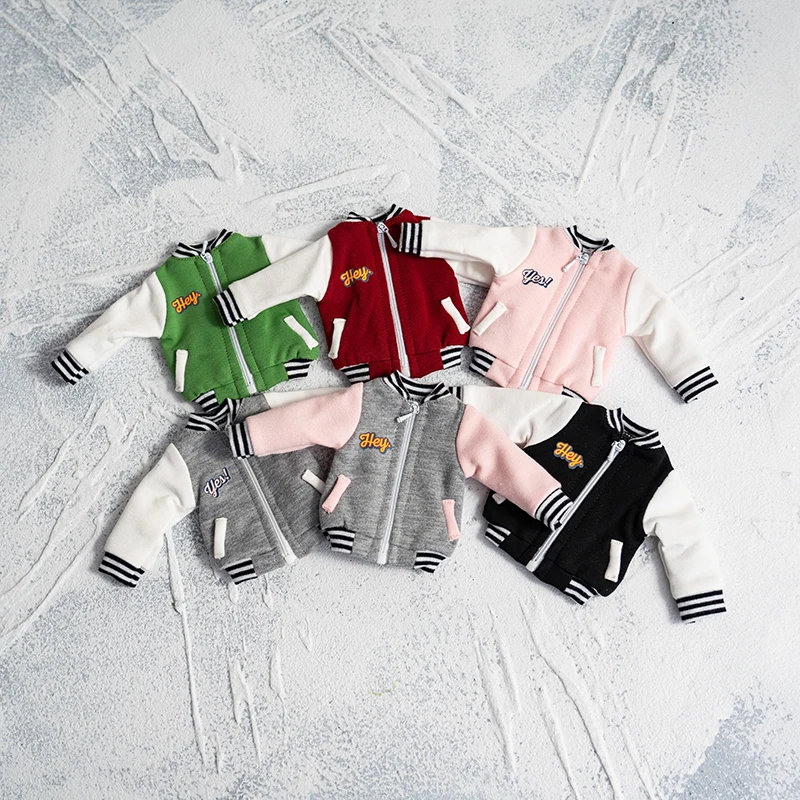 Ob22 24 Doll Baseball Jacket Clothes Ob11 Doll Sport Coat With Zipper For Ob11, Ymy、Licca、Azones、Ob24、Ob27 Doll Accessories