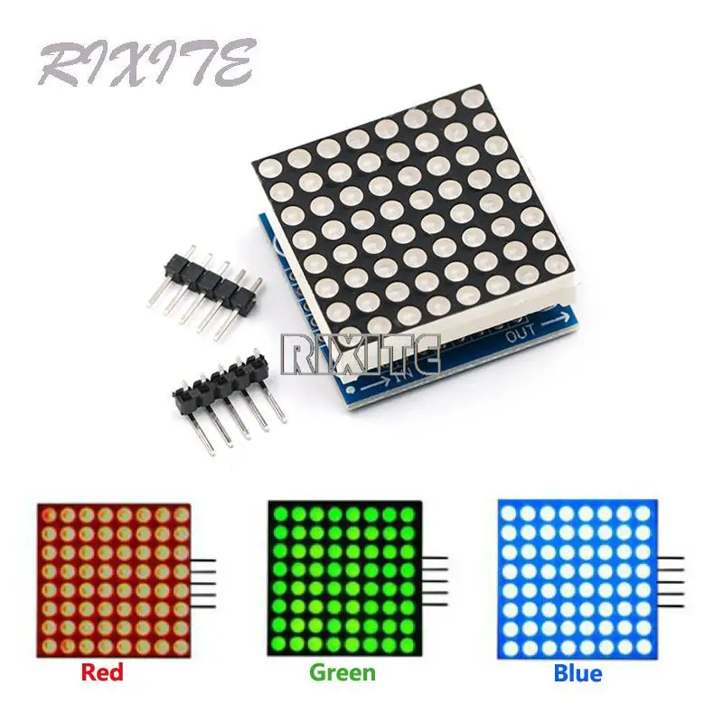 MAX7219 Dot Matrix Module Microcontroller Module LED Display Module Finished Goods , Can Be Together For Arduino Programming