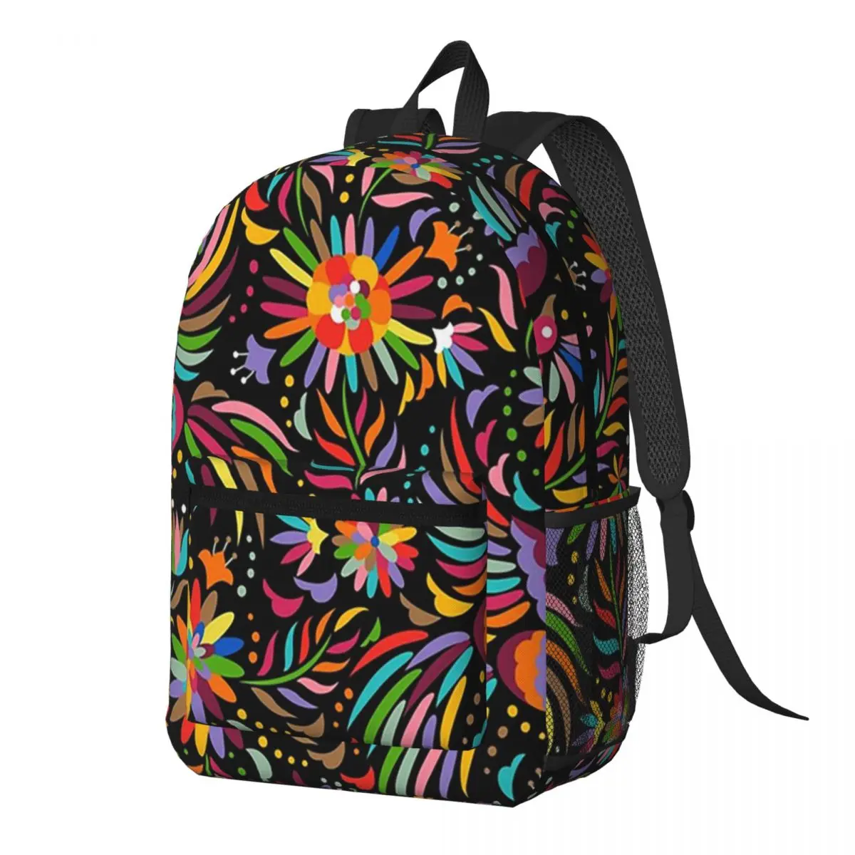 Traditional Mexican Colorful Backpack Daypack Large Capacity Kids BookBag School Bag Shoulder Bags for Men Women