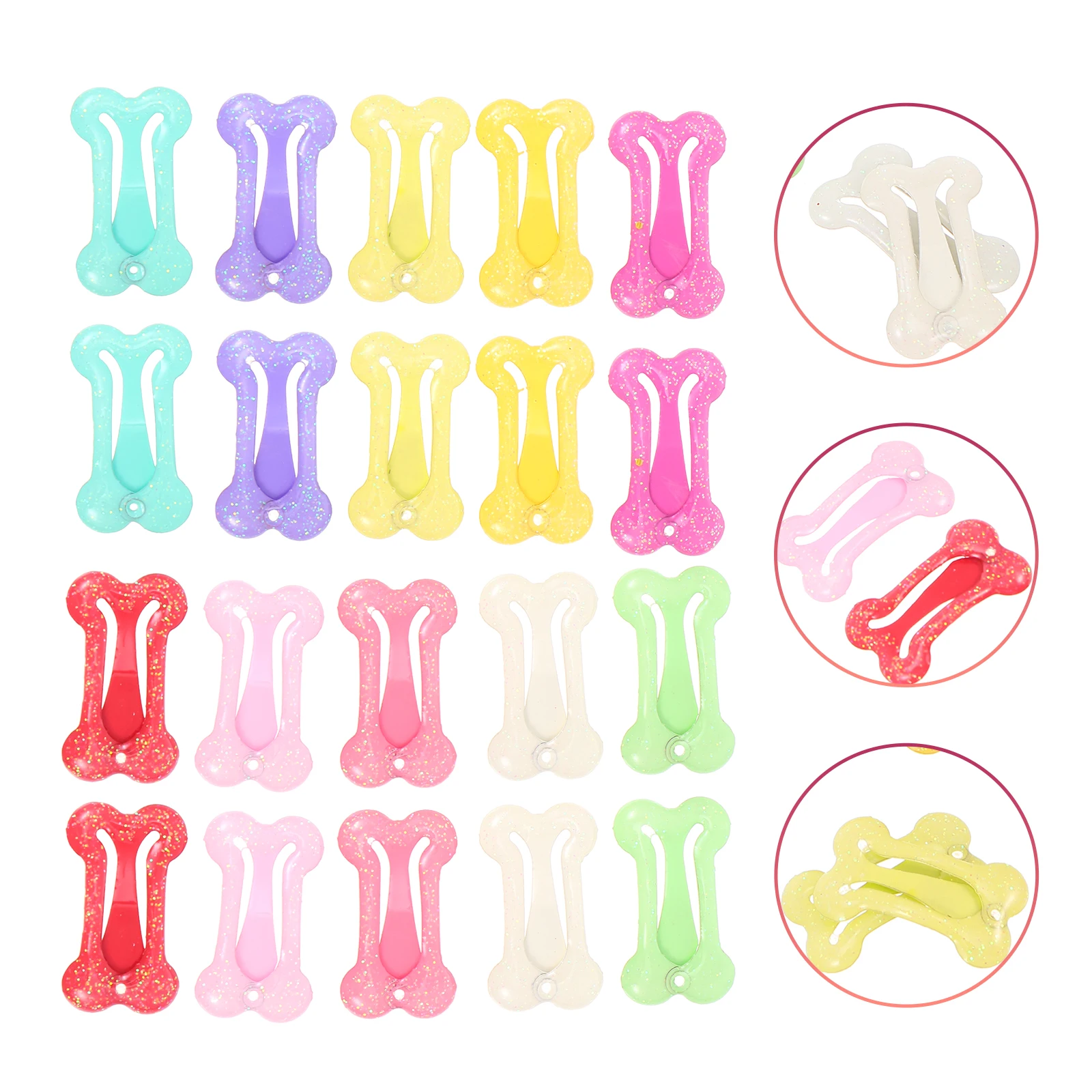 20pcs Fashionable Chic Hairpin For Cat Dog Creative Headwear Decorative Hair Accessory Unique Hair Clasp Mixed Color