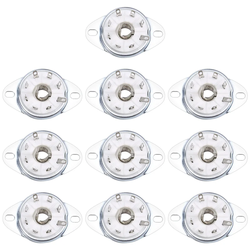 AEF7-10Pcs 8PIN K8A Octal Rohr Buchse Ventil Basis Für EBL21 ECH21 4P1S 5B254 7N7 4J1S