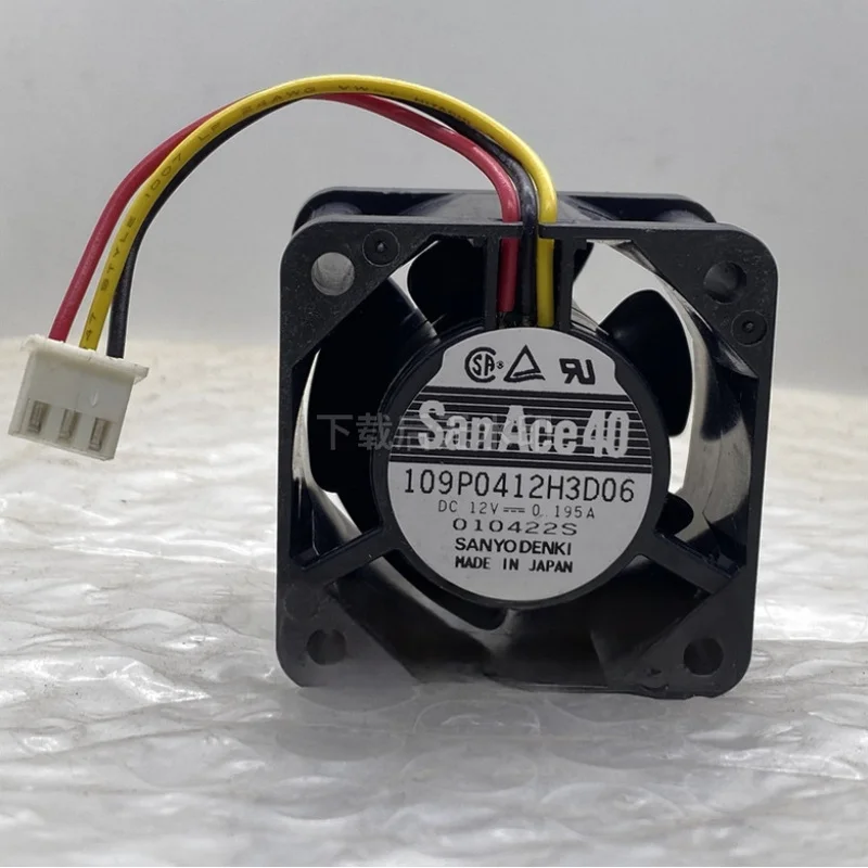 

Sanyo 109P0412H3D06 DC12V 0.195A 4028 4cm 3-wire cooling fan