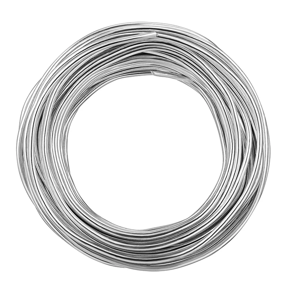 

20-Meter 3Mm Aluminum Alloy Bendable Silver Wire Roll For Floral Arrangement Sculpting Diy Jewelry Making Craft Material Soft