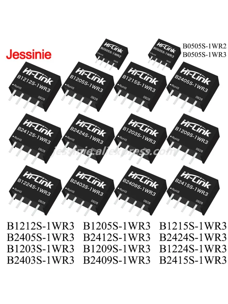 Moduł zasilania DC-DC B1212S B1205S B1215S B2405S B2412S B2424S B1203S B1209S B1224S B2403S B2409S-1WR3 Jednowyjściowy Izolowany — zdjęcie produktu 7