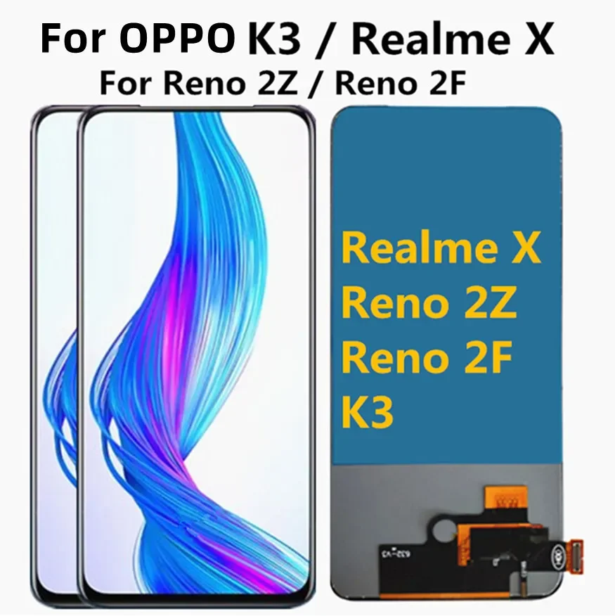 

6.53" TFT For OPPO K3 Reno 2Z Reno 2F LCD Display+Touch Digitizer Screen Assembly For OPPO Realme X Reno 2 Z Reno 2 F lcd