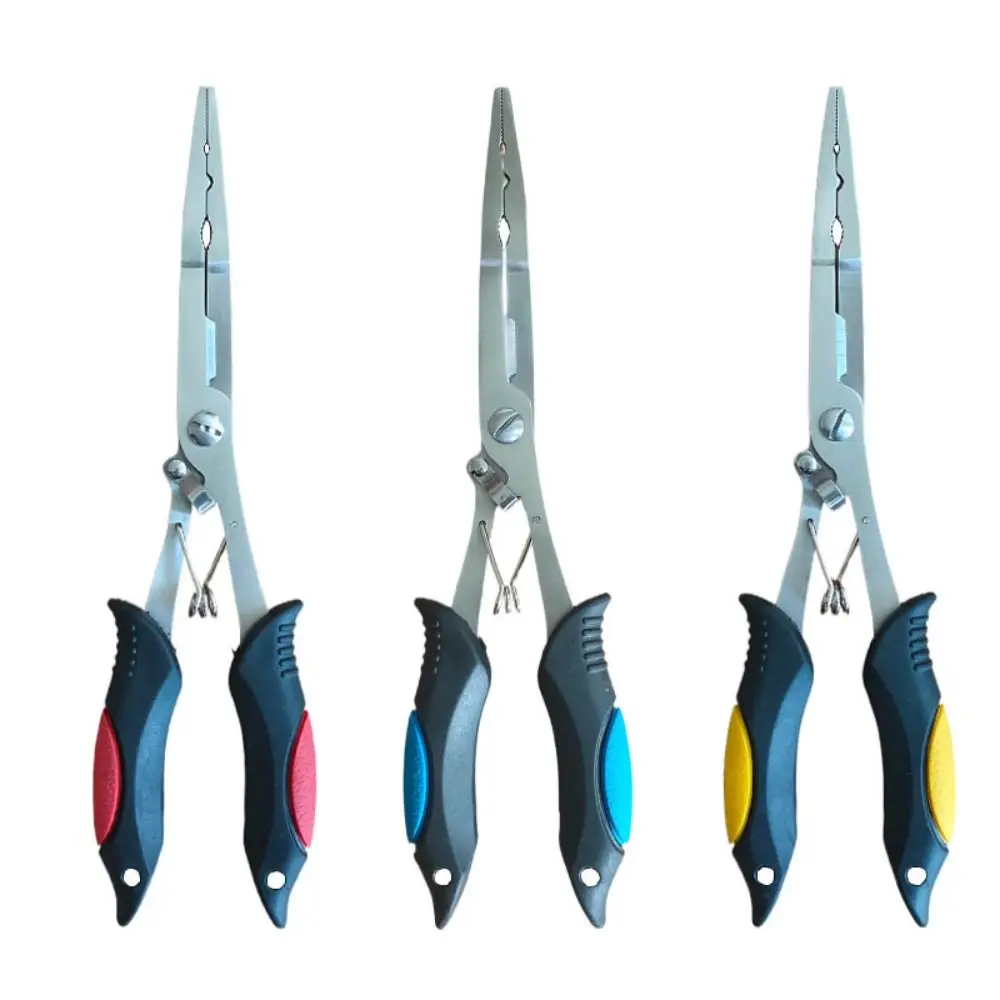 

Long Fishing Accessories Pliers Steel Pliers with Rubber Handle Stainless Pliers Tongs Fish Mouth Pliers Hook Fishing Pliers