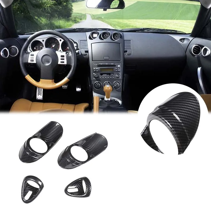 

For Nissan 350Z 2003-2006 ABS carbon fiber car interior handle door bowl decorative sticker car protection accessories