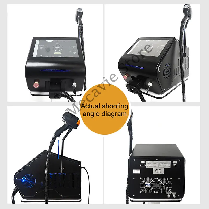 جهاز إزالة الشعر بالليزر ديود من الدرجة الصالونية 4 أطوال موجية نظام تبريد الثلج عالي الطاقة لخط بيكيني أرجل الوجه