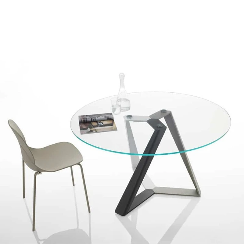 Tempered glass metal tripod