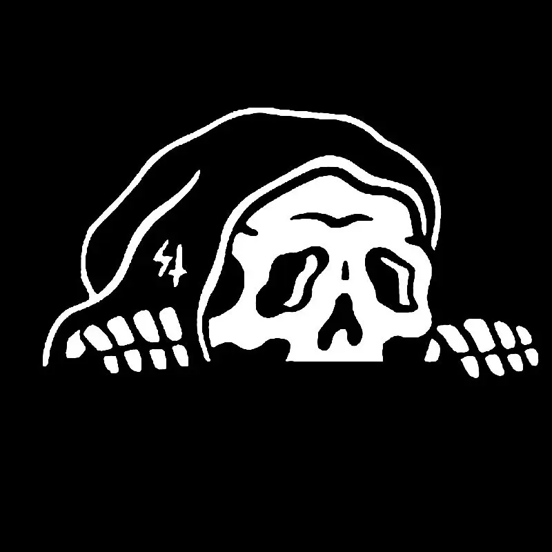 اللمحة الهيكل العظمي سيارة ملصق مزين الزجاج الأمامي ويندوز هالوين Lurking Reaper شبح ملصقات يموت قطع شارات الفينيل #4