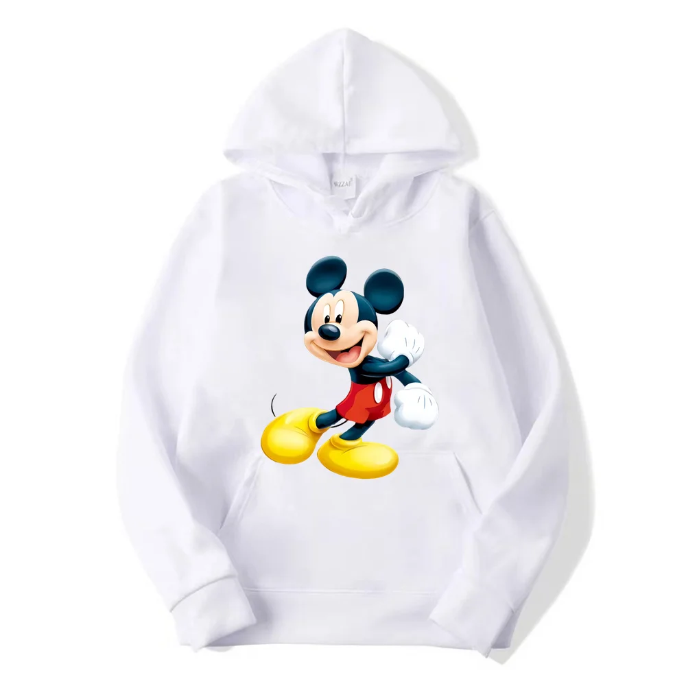 Sudadera con capucha de Mickey Mouse para hombre y mujer, suéter informal de gran tamaño con dibujos animados de Anime, ropa de otoño e invierno, 2024