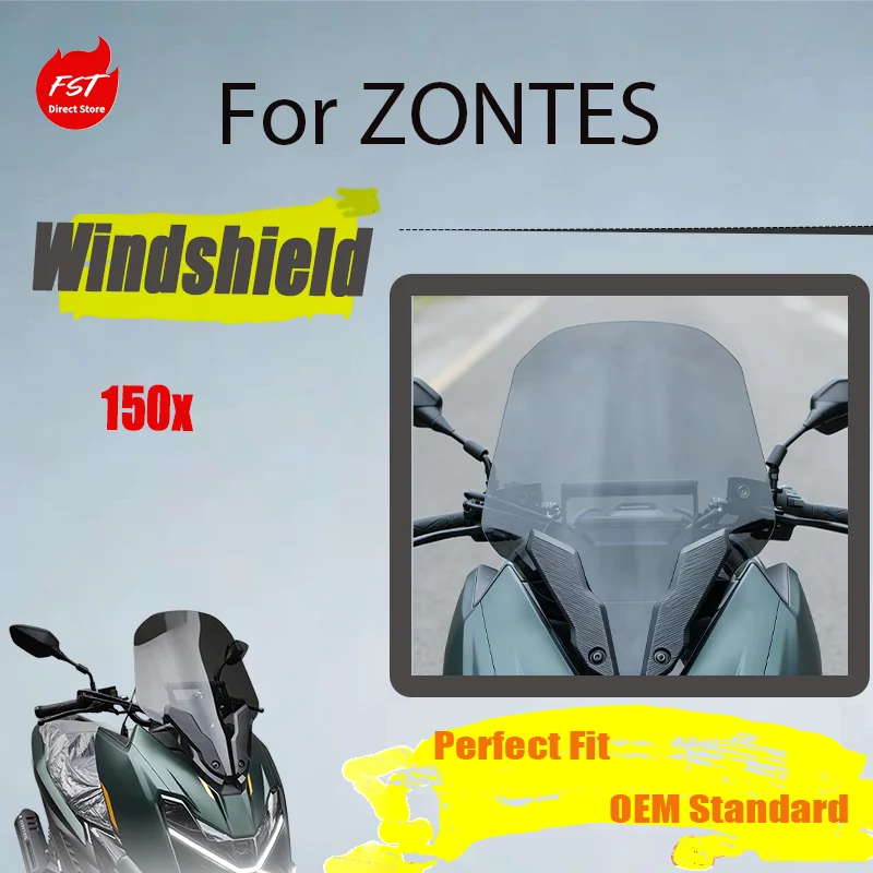 

Ветровое стекло для мотоцикла ZONTES 150X с креплением на поперечину, модифицированный аксессуар для улучшения впечатлений от езды
