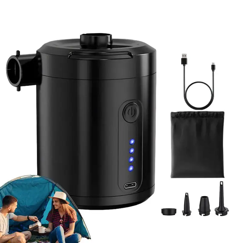 

Portable Air Pump Electric Type-C Rechargeable Air Mattress Pump Fast Wireless Compressor Tool Low Noise Mattress Inflator For