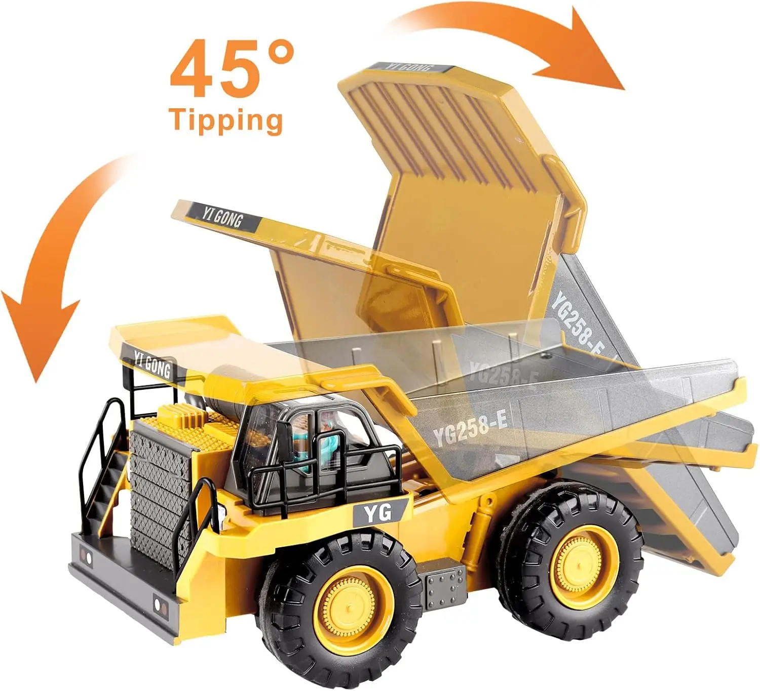 4wd escavadeira de controle remoto brinquedo rádio controlado rc caminhão basculante veículo rastreador bulldozer carro de construção presente