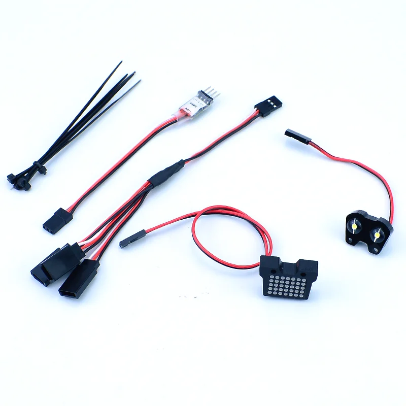 LED Headlights & Taillight Front and Rear Lighting System for 1/18 ARRMA RC TYPHON GROM MEGA 4X4 Small Scale Buggy Car
