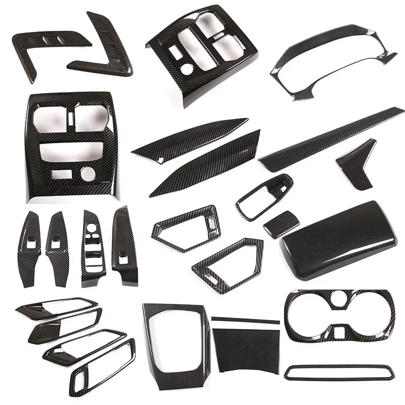 

Carbon Fiber Pattern Interior Kit Dashboard Console Gear Shift Panel Cover Trim Stickers For BMW 3 Series G20 2020 2021 2022