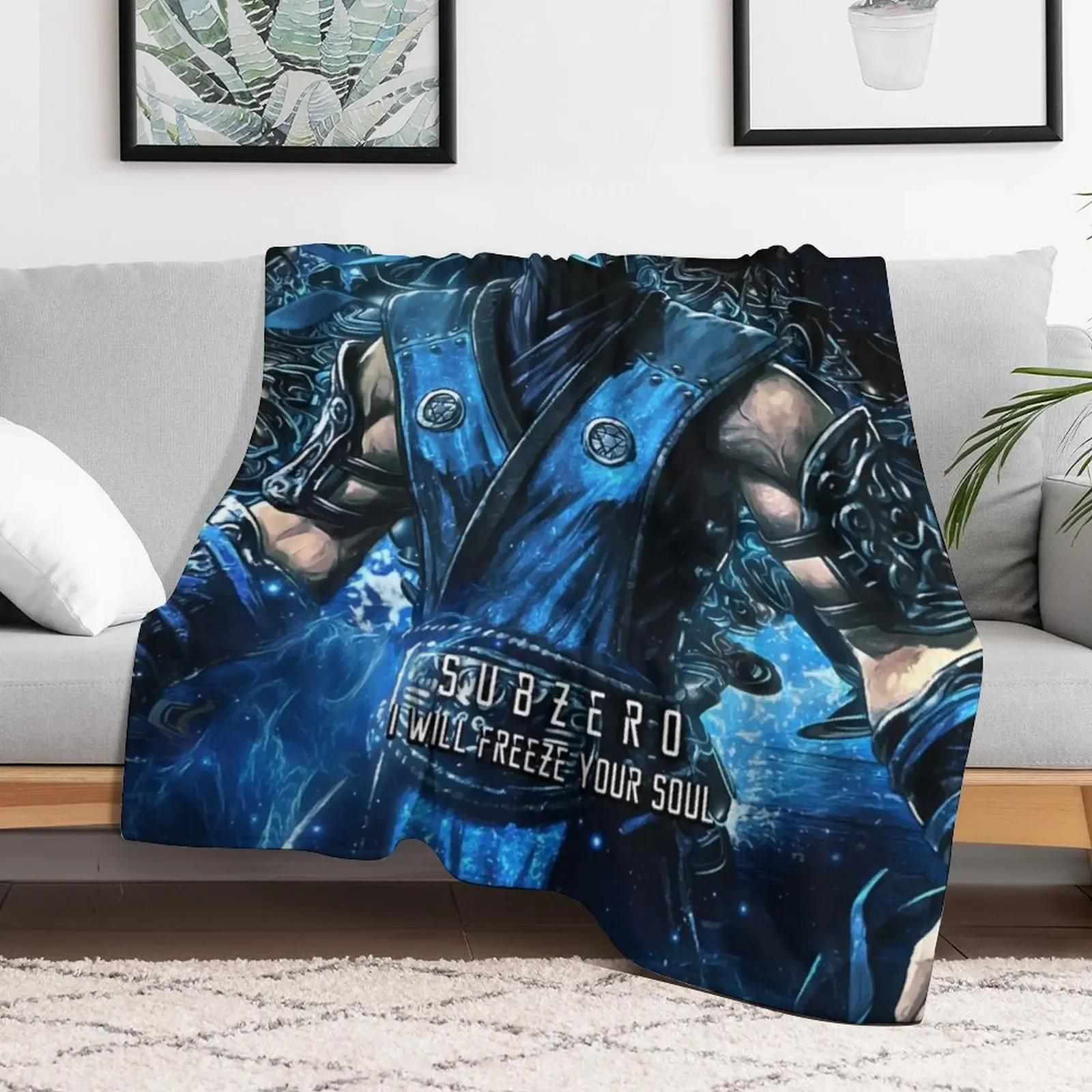 Mortal Kombat subzero Throw Blanket Designers Quilt Blankets