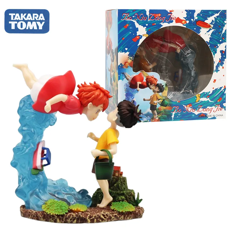 TAKARA TOMY Ponyo Sosuke Figure Model Cartoon Toy Children's Birthday Gift Animation Peripheral Collection Ornaments Decoration