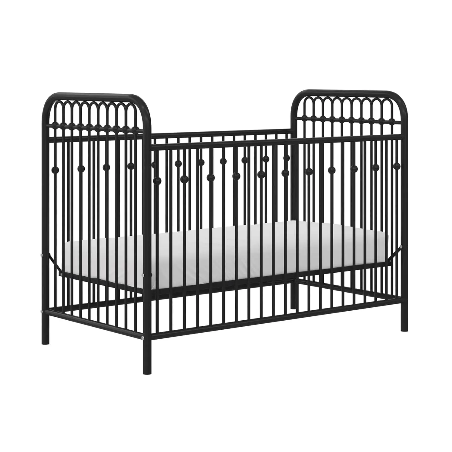 Little Seeds Monarch Hill Ivy Metal Baby Crib, Black