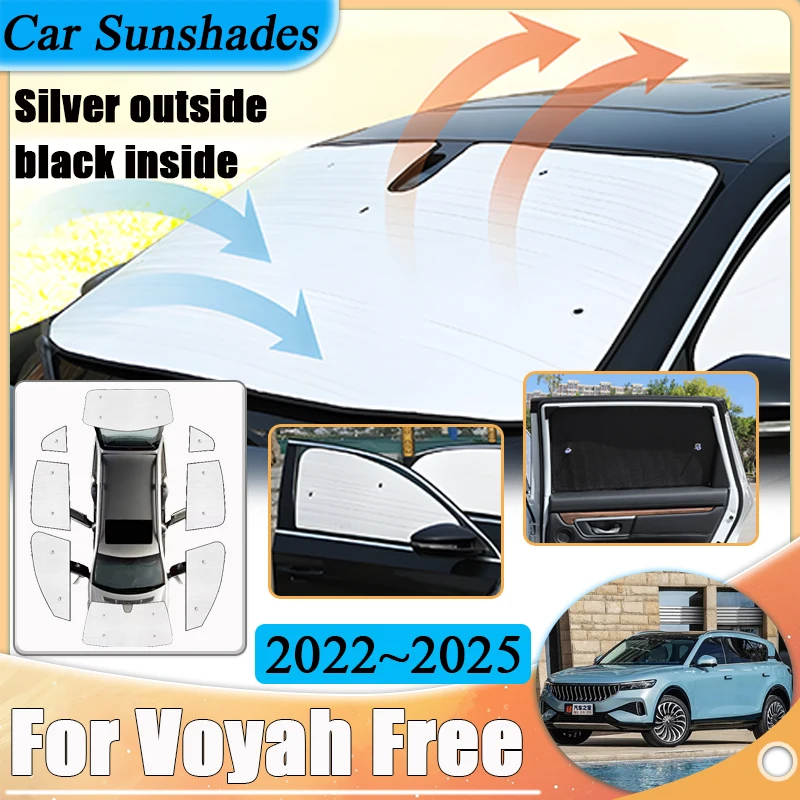 

Автомобильные солнцезащитные козырьки для Voyah Free 2022 ~ 2024 2025 Rabdan One, солнцезащитный козырек от ультрафиолета, солнцезащитные козырьки для окон, автоаксессуары
