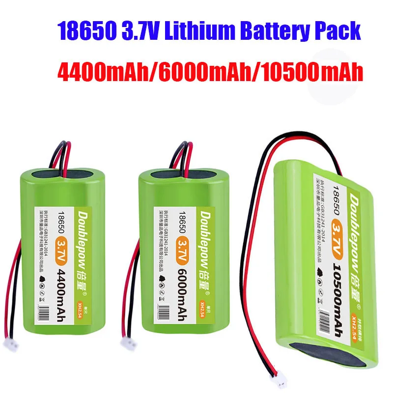 18650 akumulatory litowe 18650 wysoki prąd bateria 3.7V 4400/6000/10500mAh akumulator wędkarski LED Light PH2.0 Plug