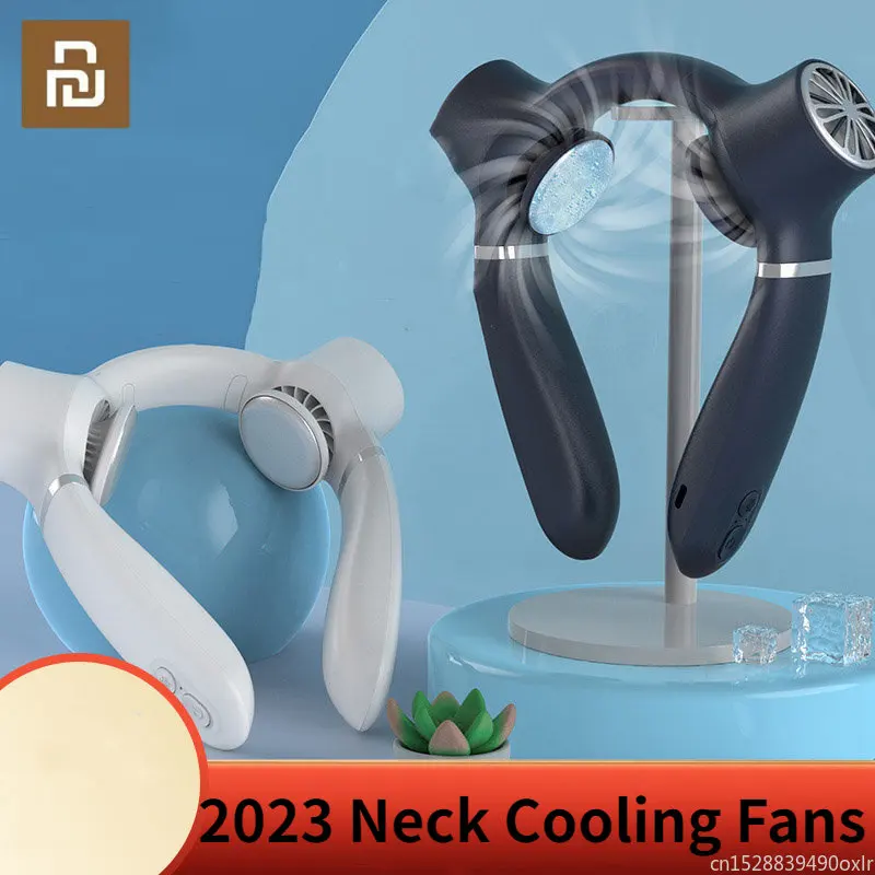 

Youpin Portable Neck Fan Hanging Air Cooler Electric Fans 4000mAh Rechargeable Outdoor Portable Couples Summer Neck Hanging Fans