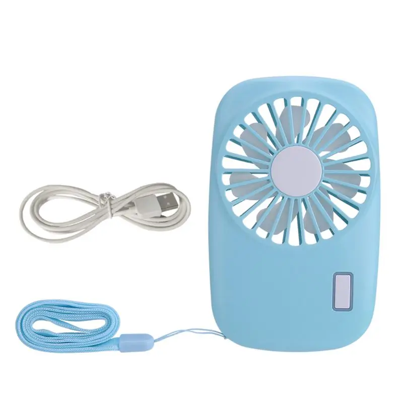 D0AB Mini Portable Fan Handheld Desktop 800mAh Chargeable Ventilator 2-gear Wind Adjustable Silent for Outdoors Home