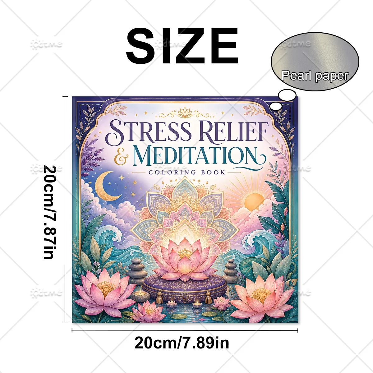 STRESS RELIEF MEDITATION Bold-easy Patterns Coloring Book for Adults Cute Drawing Book Perfect Gift for Party and Birthday ﻿