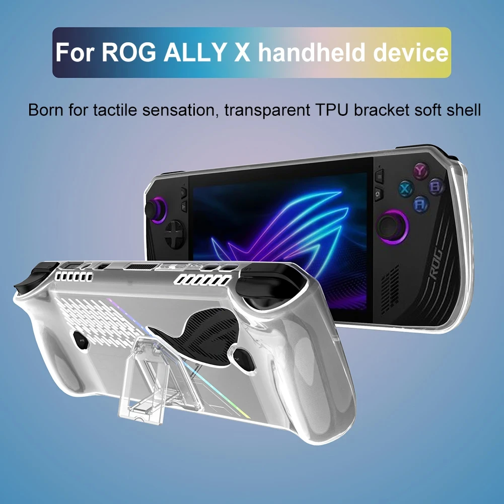 Étui de protection Transparent en TPU pour ASUS ROG Ally X, housse de protection pour Dissipation de chaleur, étui Transparent souple Anti-chute
