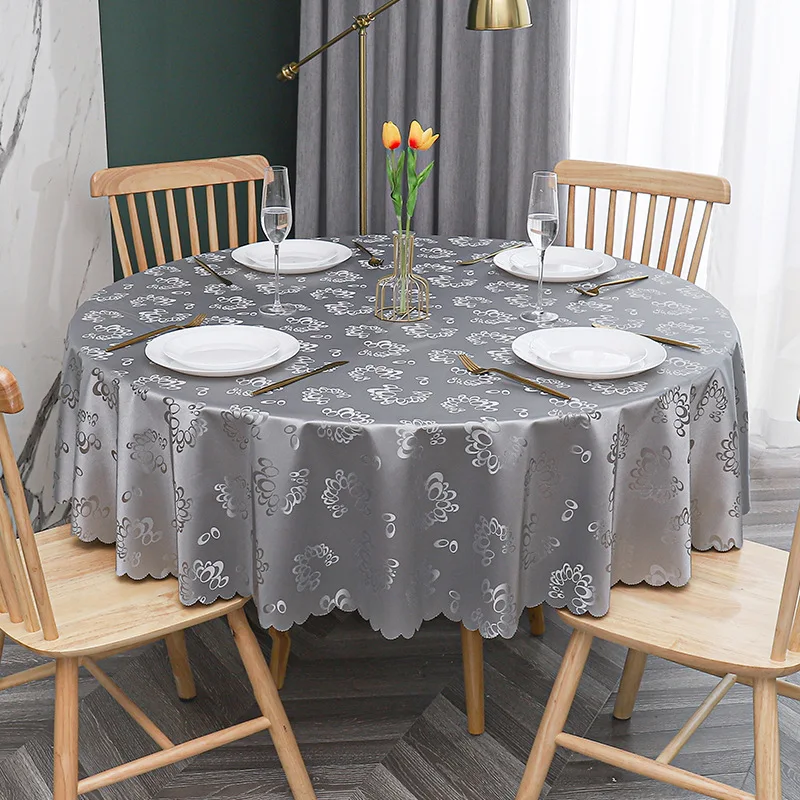 

Новый коврик для стола без стирки, водонепроницаемая и маслостойкая скатерть из искусственной смеси для отеля, ресторана, свадьбы, большие круглые обеденные столы