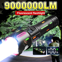 90000000LM Ultra Powerful 900W Rechargeable Flashlight Super Bright Torch Light High Power LED Flashlights Zoom Tactical Lantern