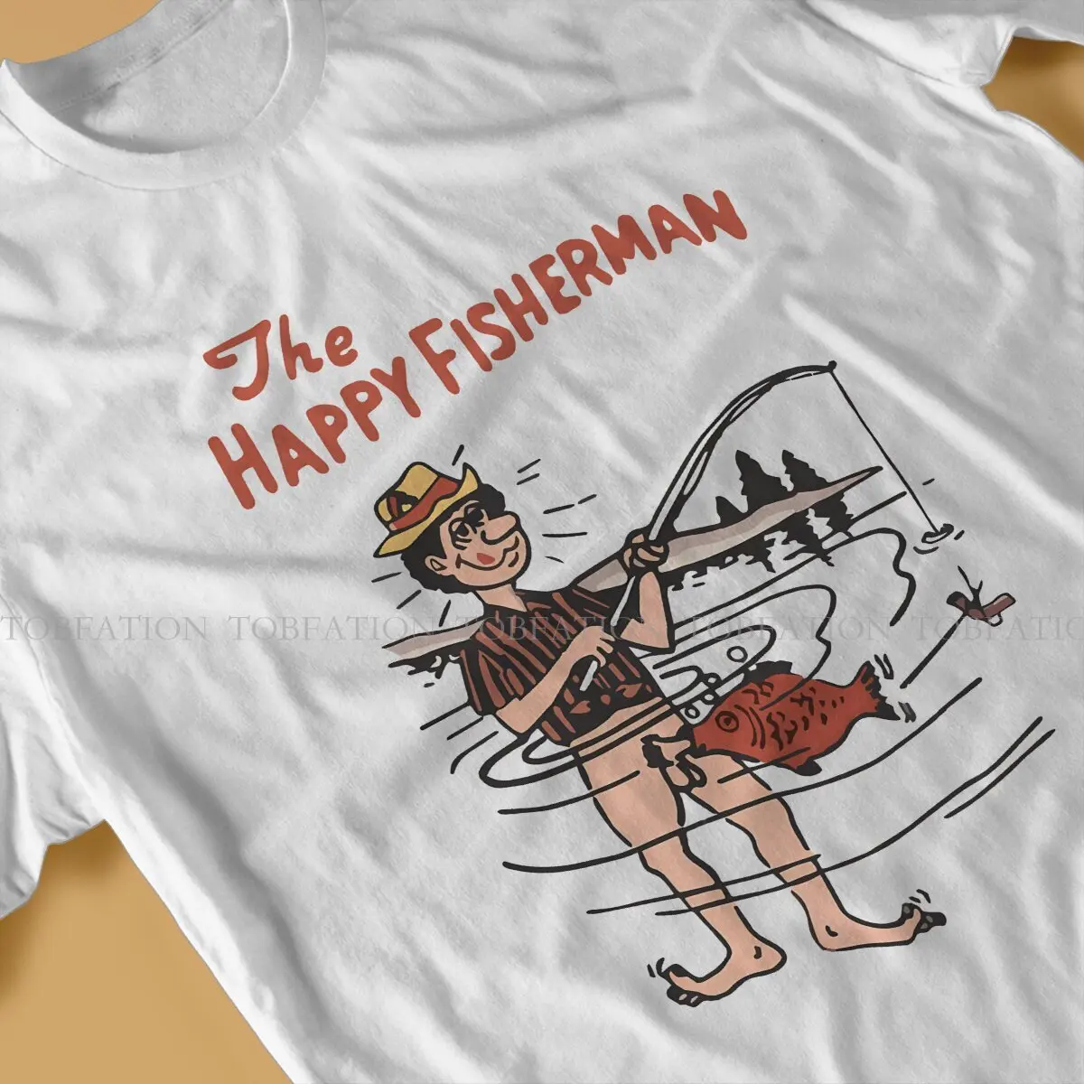 Fisherman The Happy Fisherman T Shirt Classic Teenager Gothic High 