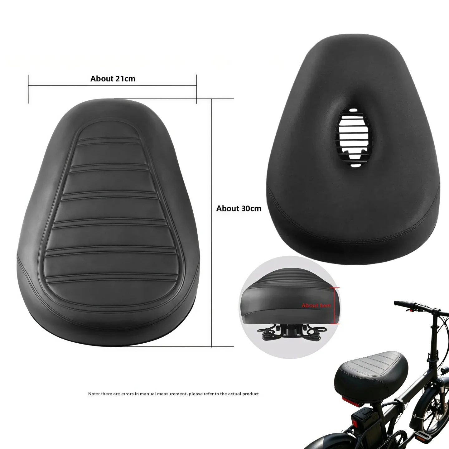 

Soft Bike Seat Wide Mountain Bike Saddle Universal Breathable Four-Corner Spring Bicycle Seat Cushion Outdoor Bike Accessories