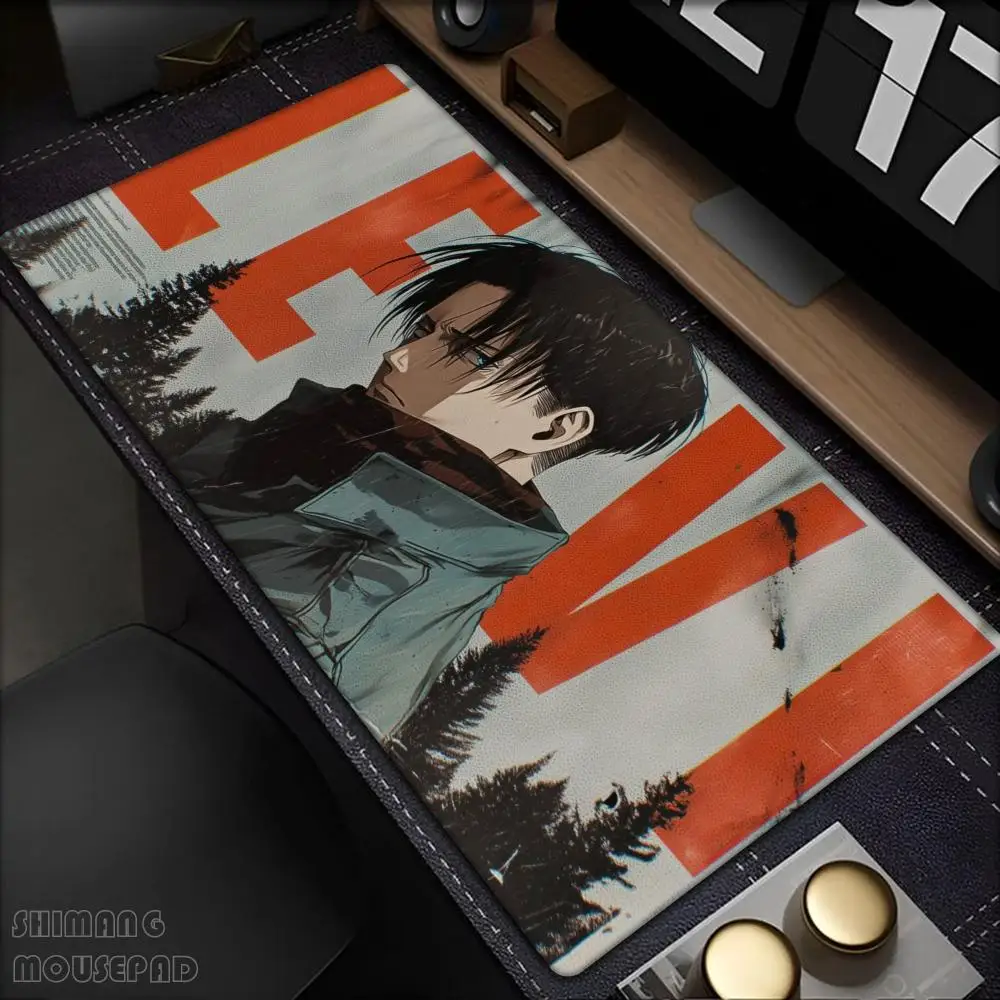 

Mouse Pad Laptop Anime Extended Desktop Mat Computer Gamer HD Mousepad PC Gaming Accessories A-attack on Titan Levi Keyboard Pad