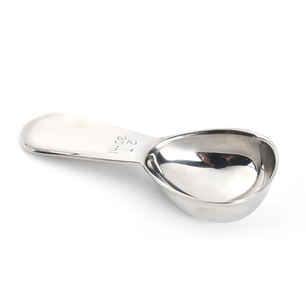 

2 pcs Coffee Measuring 30ML Stainless Steel Spoons Mini Sized Stainless 15Ml Tablespoon Steel Scoop Set Precise Kitchen Tool