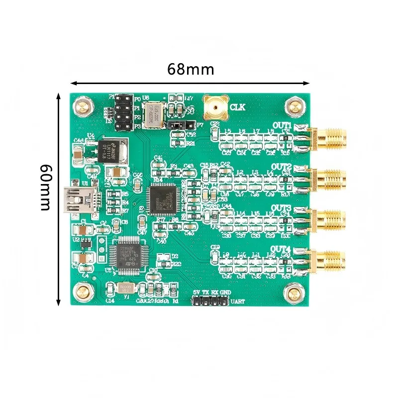 AD9959 Four-channel Dds Module Rf Signal Source Generator At Command Serial Output Frequency Sweep Am